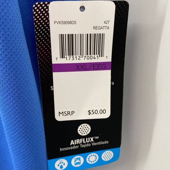 PGA Tour Airflux Mens Blue Polo Shirt Top NEW Size XXL - Picture 7 of 9